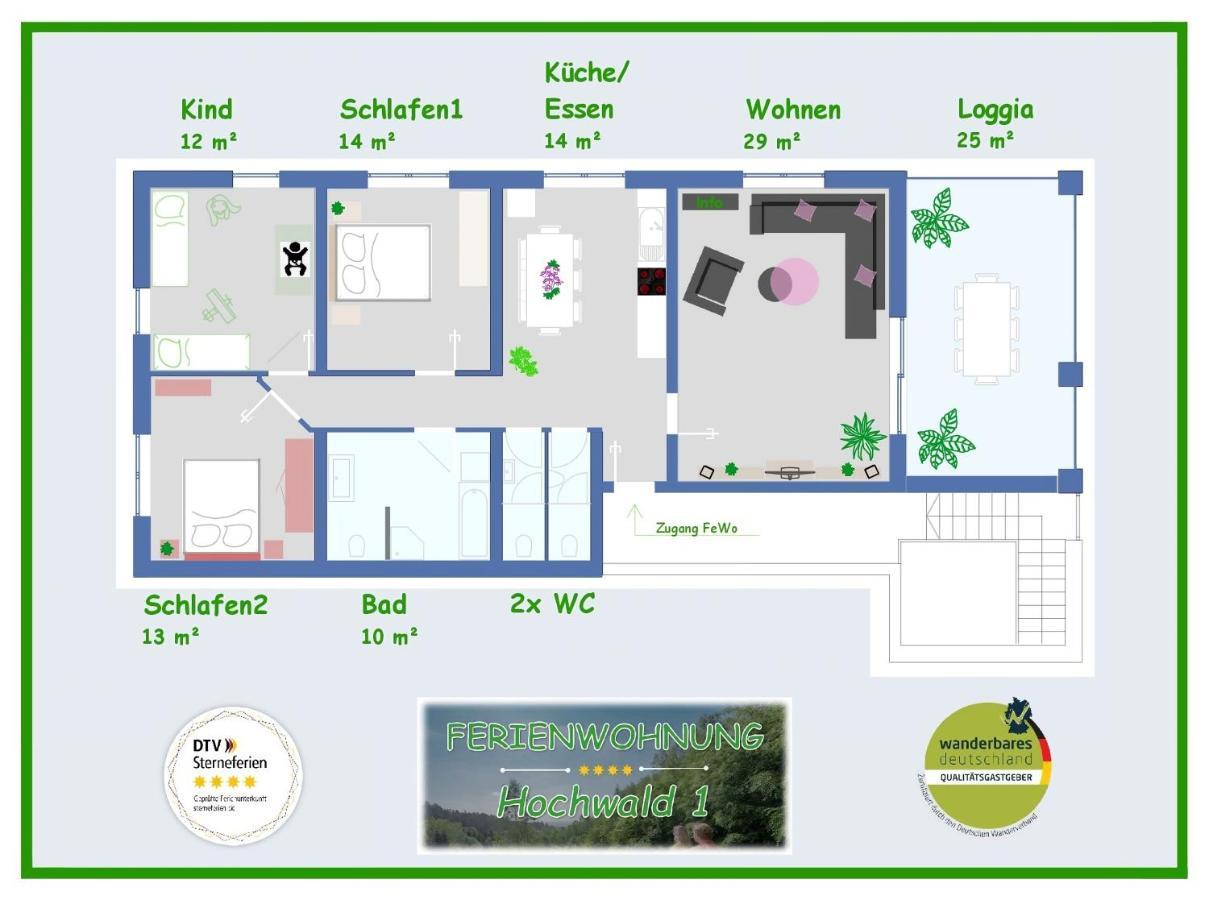 Ferienwohnung Hochwald 1 Losheim Bagian luar foto